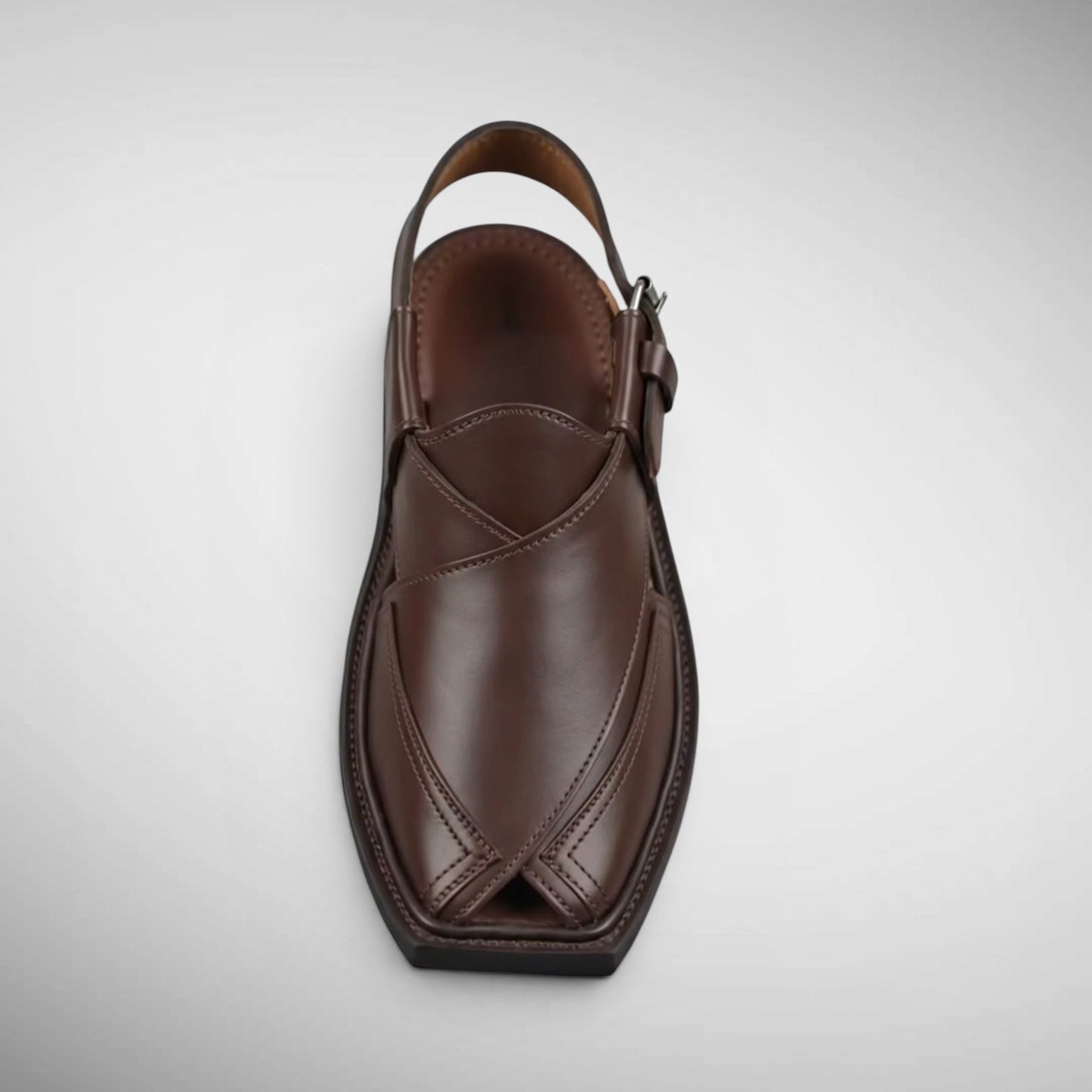Peshawari Handmade Leather Chappal (TC 301) - Dark Fitter