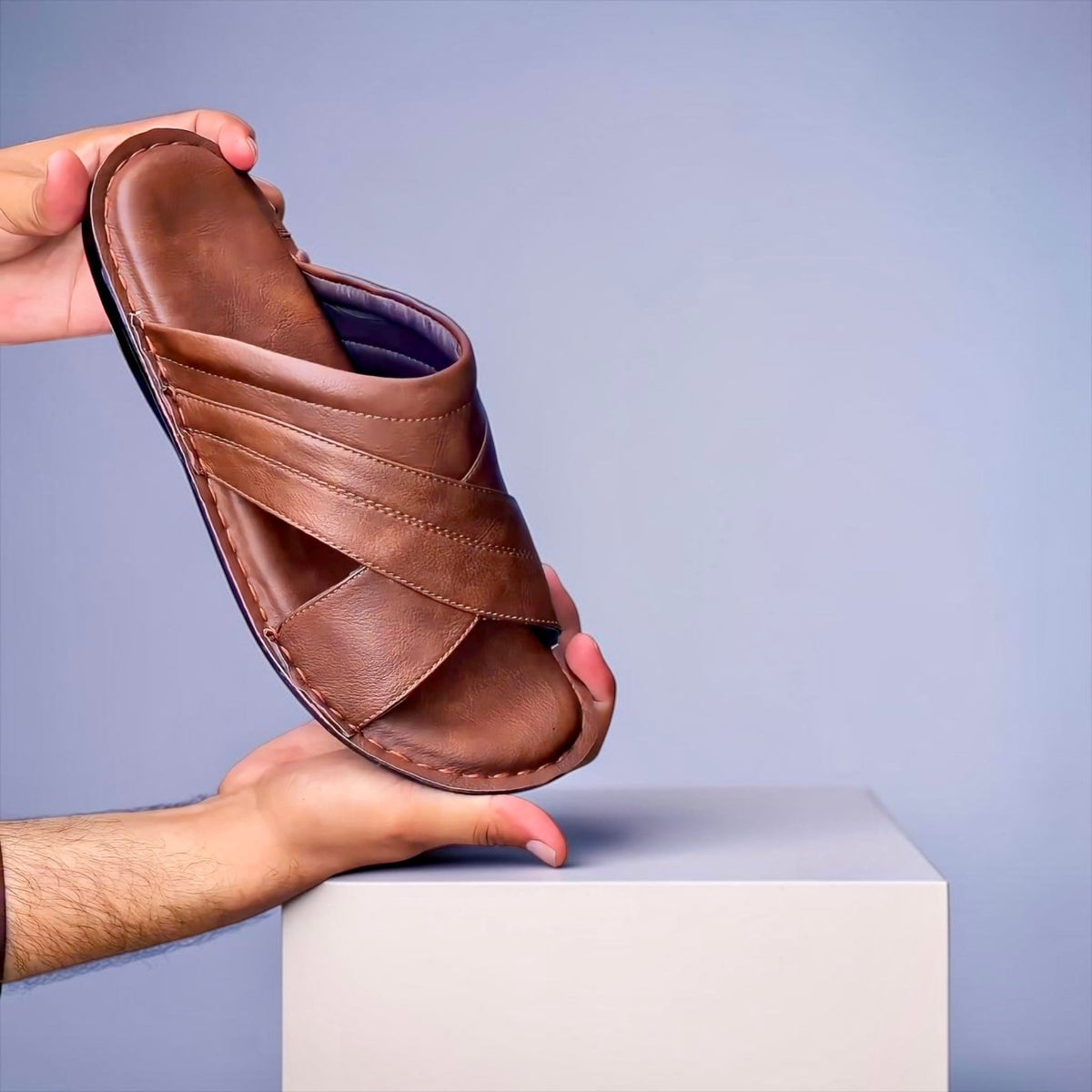 Soft Light-Weight Handmade Slippers (HS-104) - Dark Fitter