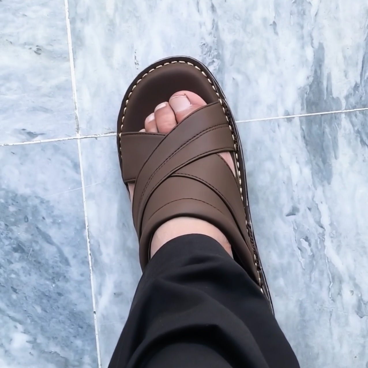 Soft Light-Weight Handmade Slippers (HS-107) - Dark Fitter