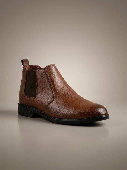 Dark Brown Chelsea Boots (DS 02) - Dark Fitter
