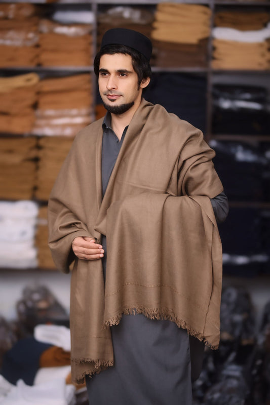 Fine Pashmina Woollen Shawl (093) - Dark Fitter