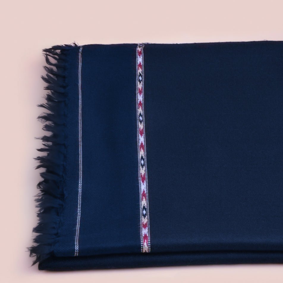 Fine Pashmina Woollen Shawl (095) - Dark Fitter