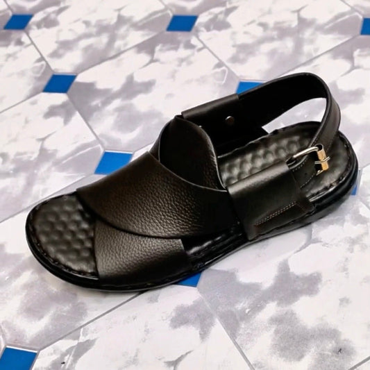 Light - Weight Handmade Chappal (HS - 127) - Dark Fitter