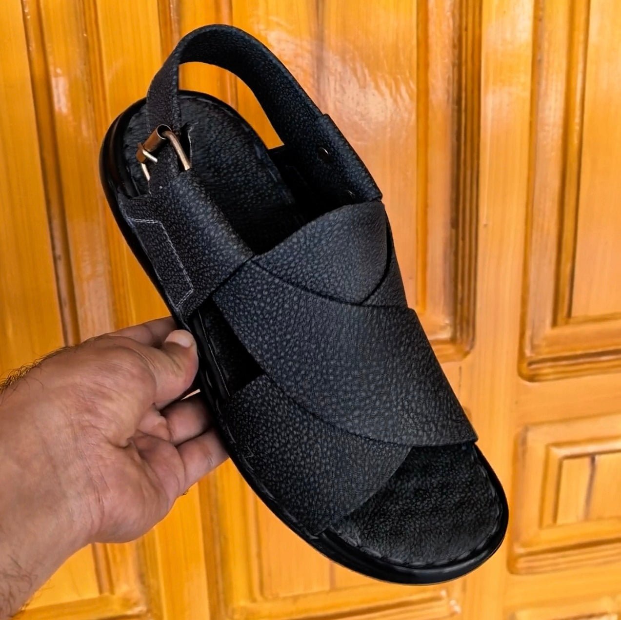 Light - Weight Handmade Chappal (HS - 128) - Dark Fitter