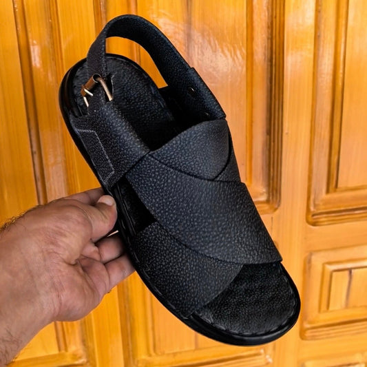 Light - Weight Handmade Chappal (HS - 128) - Dark Fitter