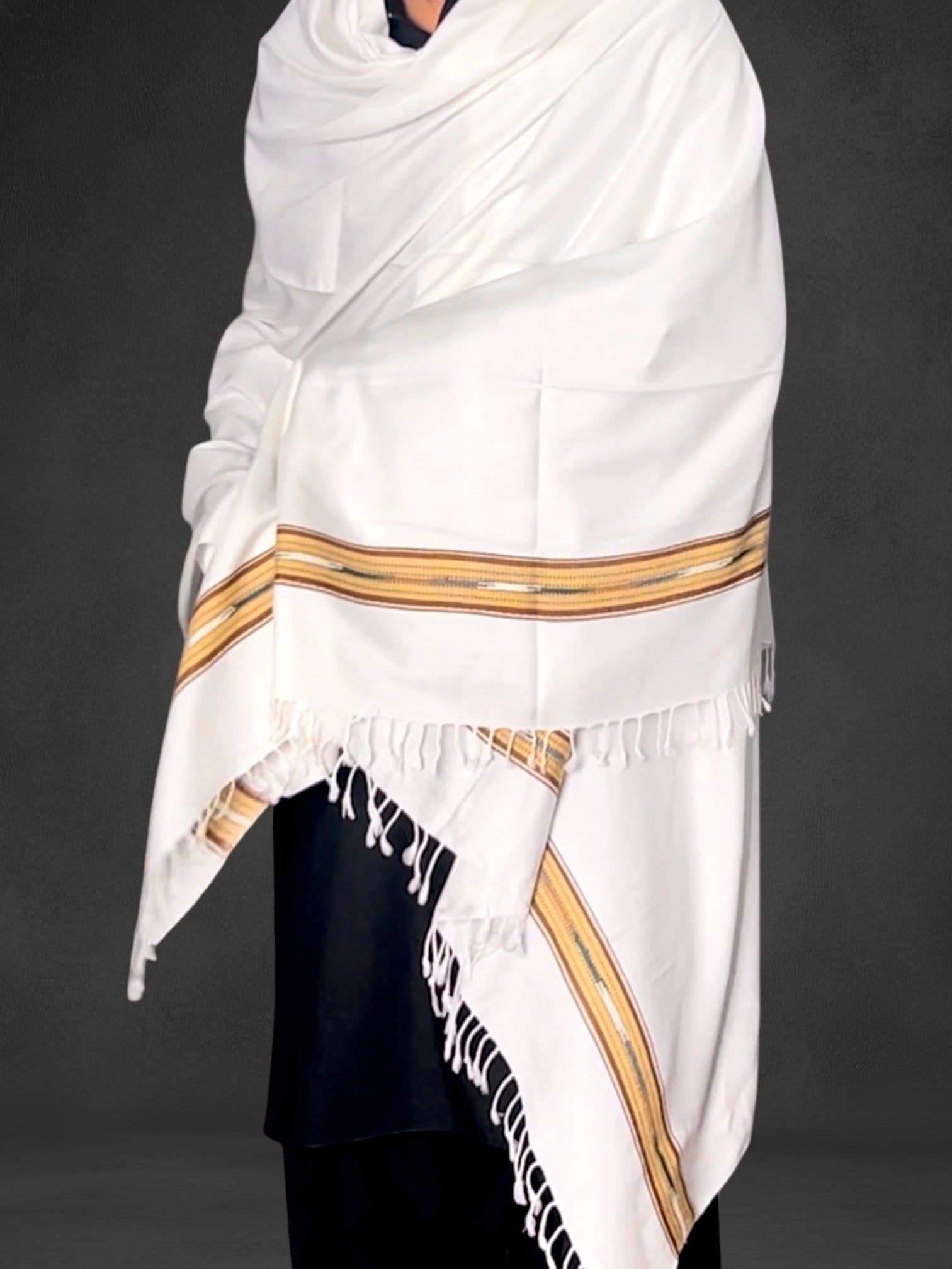 Men's Light Weight Shawl (Thick border) - Dark Fitter