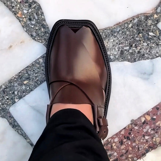 Peshawari Gol T (Dark Brown)