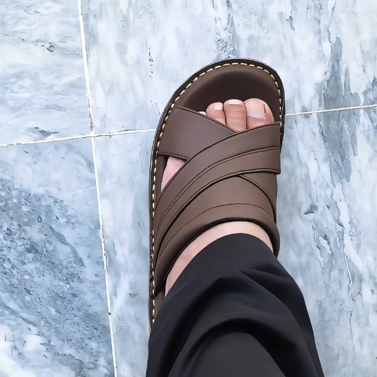 Soft Light-Weight Handmade Slippers (HS-107) - Dark Fitter