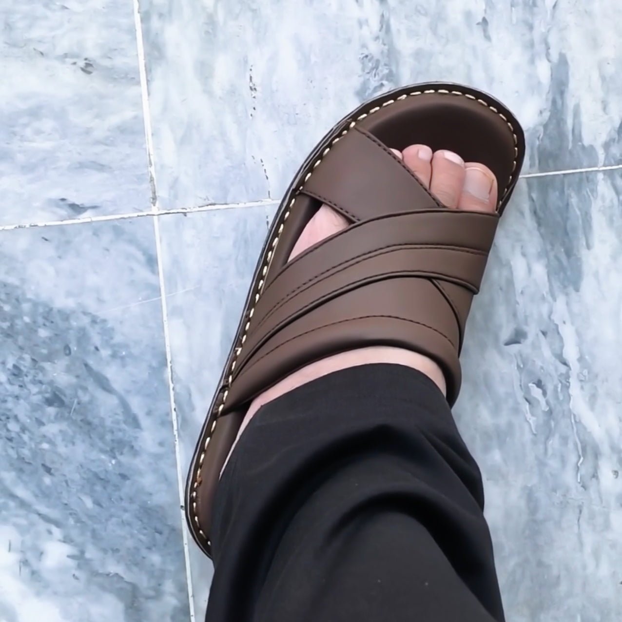 Soft Light-Weight Handmade Slippers (HS-107) - Dark Fitter