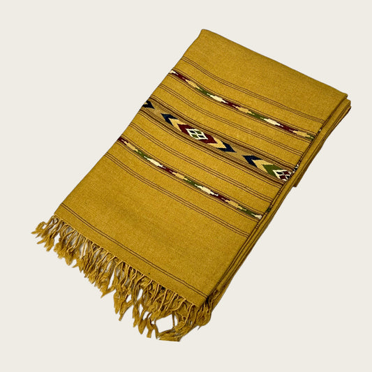 Woollen Shawl (Dark Camel) - Dark Fitter