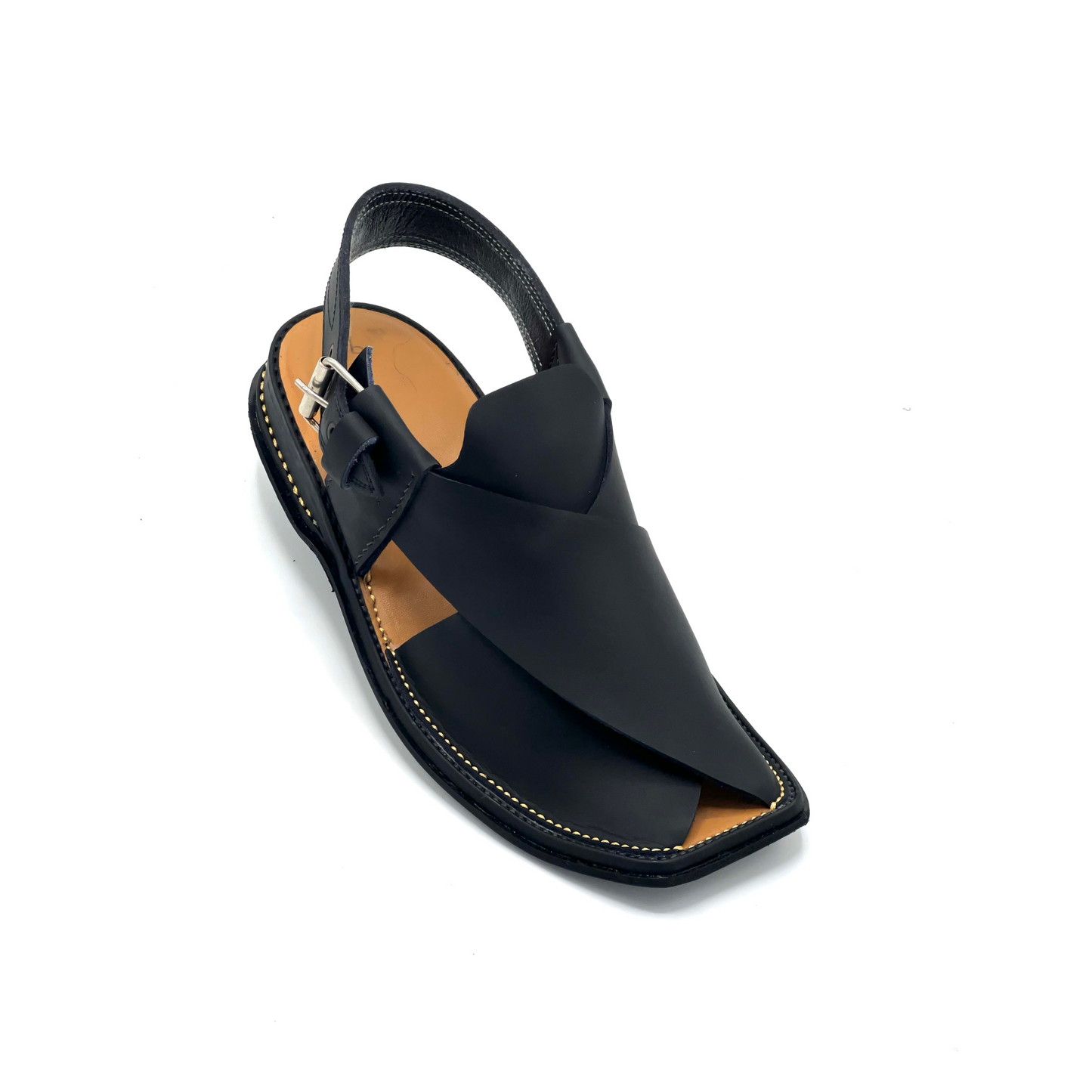 Prime Quality Lift-Sole Chappal (Black)